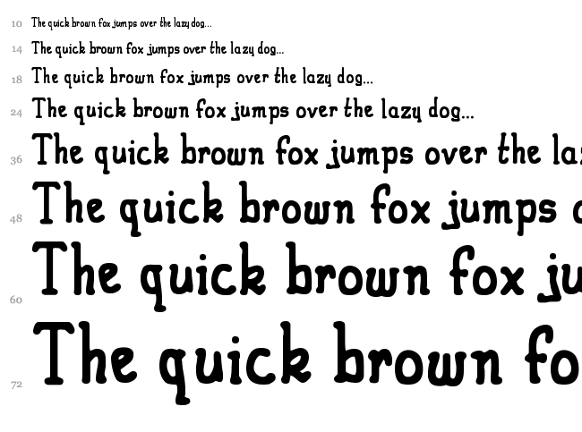 Heirany font waterfall